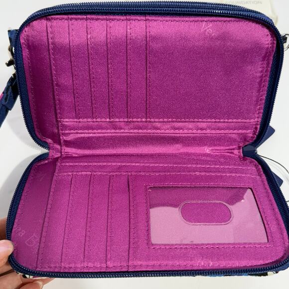 Vera Bradley All in One Crossbody, Wallet, Handbag African Violet 15863-165, NWT - Picture 5 of 8
